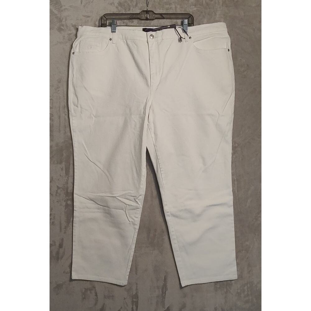 Gloria Vanderbilt Women's Plus Size 24W Short Amanda White Slimming Jeans NWT